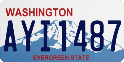 WA license plate AYI1487