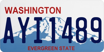 WA license plate AYI1489