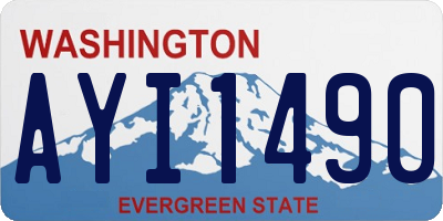 WA license plate AYI1490