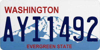 WA license plate AYI1492