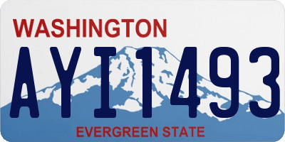 WA license plate AYI1493