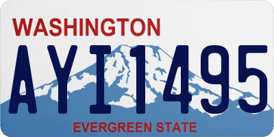 WA license plate AYI1495