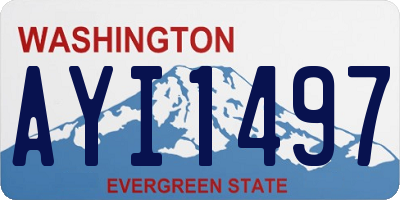 WA license plate AYI1497