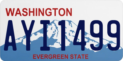 WA license plate AYI1499