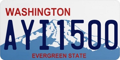 WA license plate AYI1500