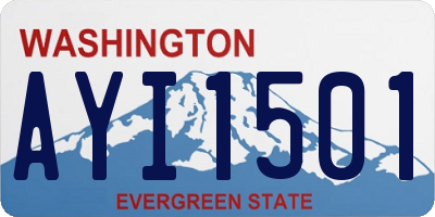 WA license plate AYI1501