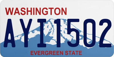 WA license plate AYI1502