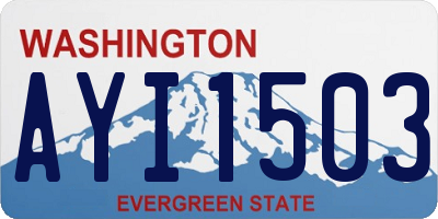 WA license plate AYI1503