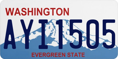WA license plate AYI1505
