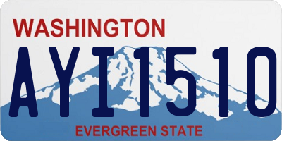 WA license plate AYI1510