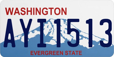 WA license plate AYI1513