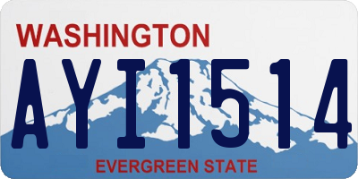WA license plate AYI1514