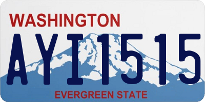 WA license plate AYI1515