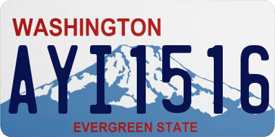 WA license plate AYI1516