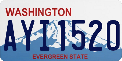 WA license plate AYI1520