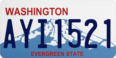 WA license plate AYI1521