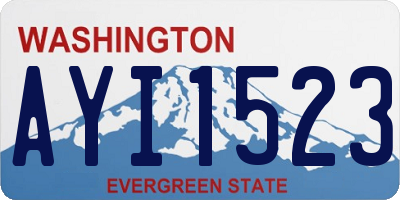 WA license plate AYI1523