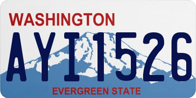 WA license plate AYI1526