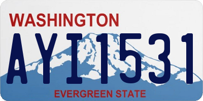 WA license plate AYI1531
