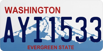 WA license plate AYI1533