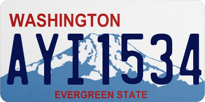 WA license plate AYI1534