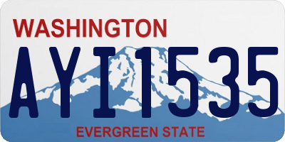 WA license plate AYI1535