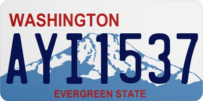 WA license plate AYI1537
