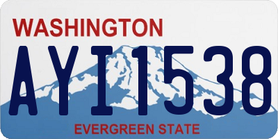 WA license plate AYI1538