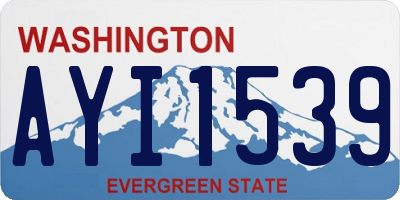 WA license plate AYI1539