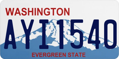 WA license plate AYI1540