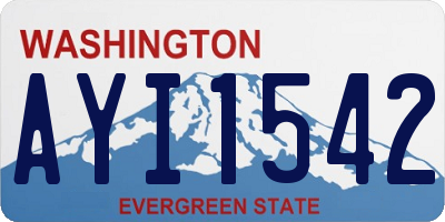 WA license plate AYI1542