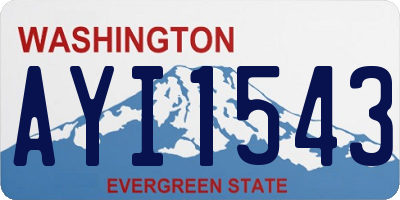 WA license plate AYI1543
