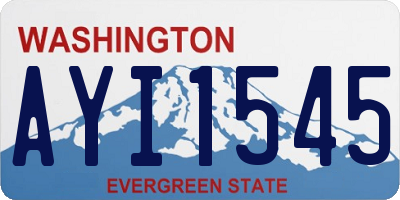 WA license plate AYI1545