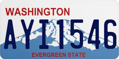 WA license plate AYI1546