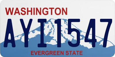 WA license plate AYI1547