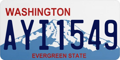 WA license plate AYI1549