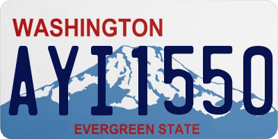 WA license plate AYI1550