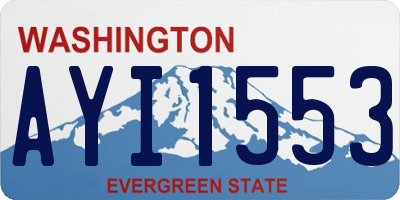 WA license plate AYI1553