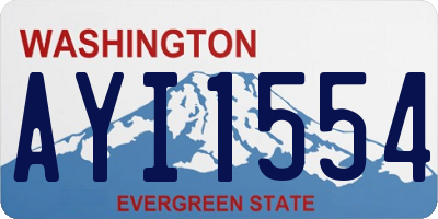 WA license plate AYI1554
