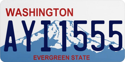 WA license plate AYI1555