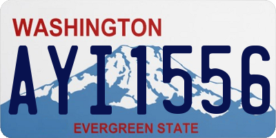 WA license plate AYI1556