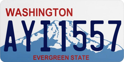 WA license plate AYI1557