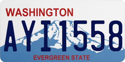WA license plate AYI1558