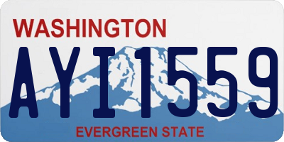 WA license plate AYI1559
