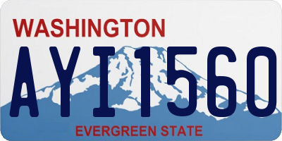 WA license plate AYI1560