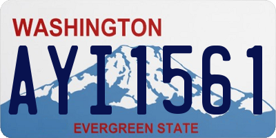 WA license plate AYI1561