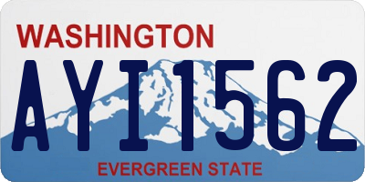 WA license plate AYI1562