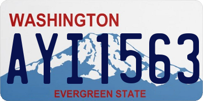 WA license plate AYI1563