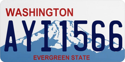 WA license plate AYI1566
