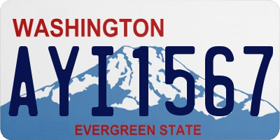 WA license plate AYI1567